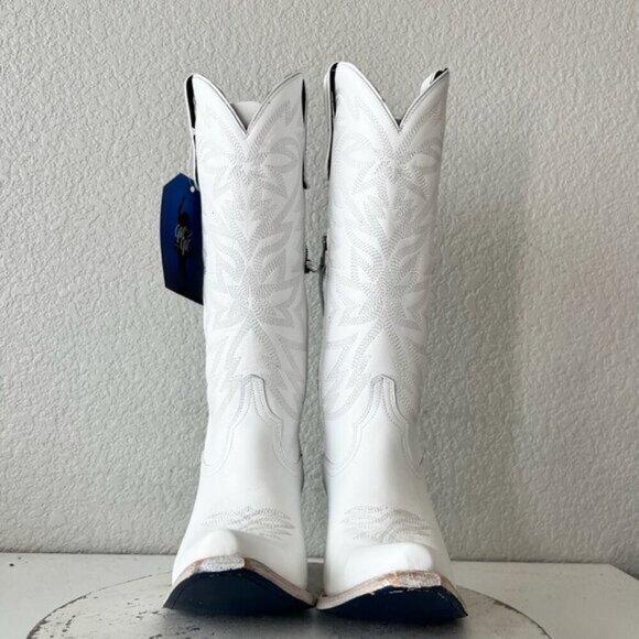 Lane MEGAN MORONEY Smokeshow Womens Cowboy Boots  White Western Cowgirl Tall - Picture 5 of 5